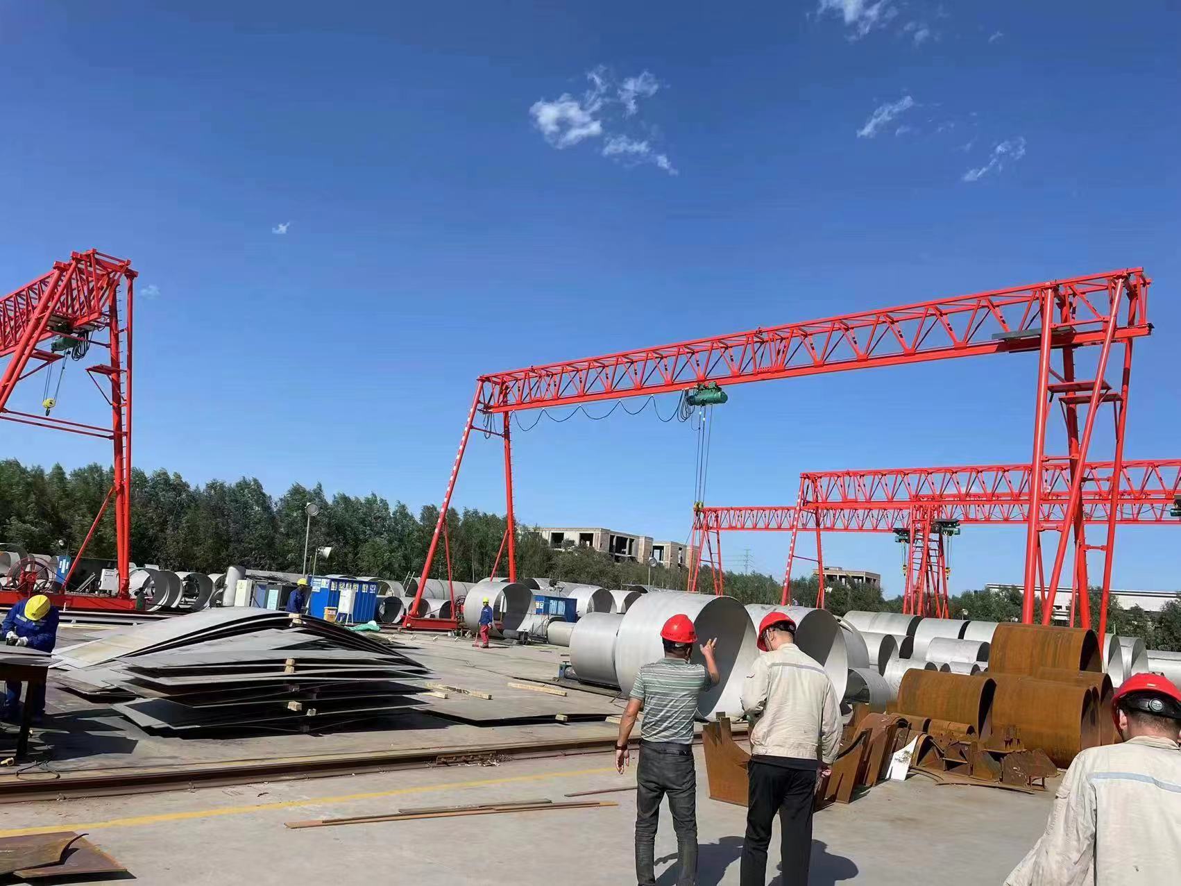 20噸龍門吊安裝時,需要注意哪些尺寸?